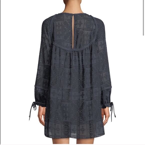 RED CARTER Embroidered Long Sleeve Shift Dress - Picture 2 of 6